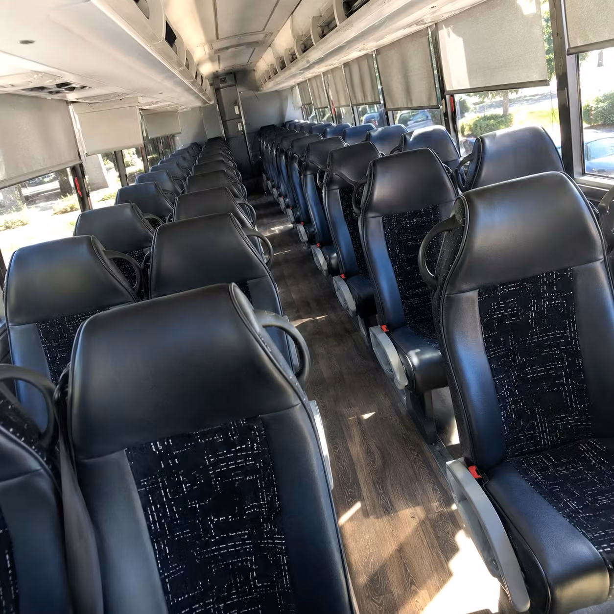 southfield charter bus rental interior